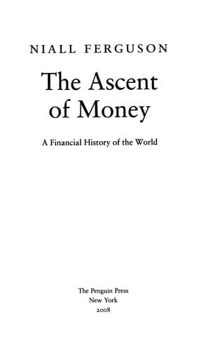 The Ascent of Money: A Financial History of the World cover