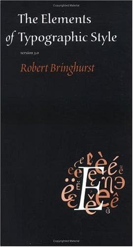 The Elements of Typographic Style cover