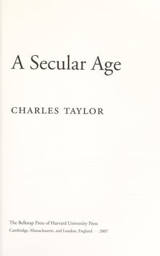 Summary of "A Secular Age"