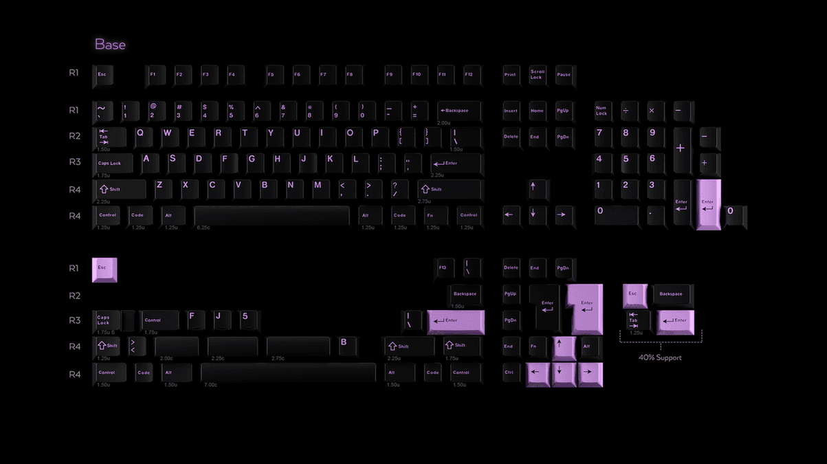 GMK Lilac on Black