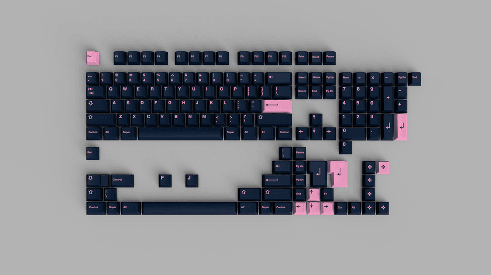 GMK Pink on Navy