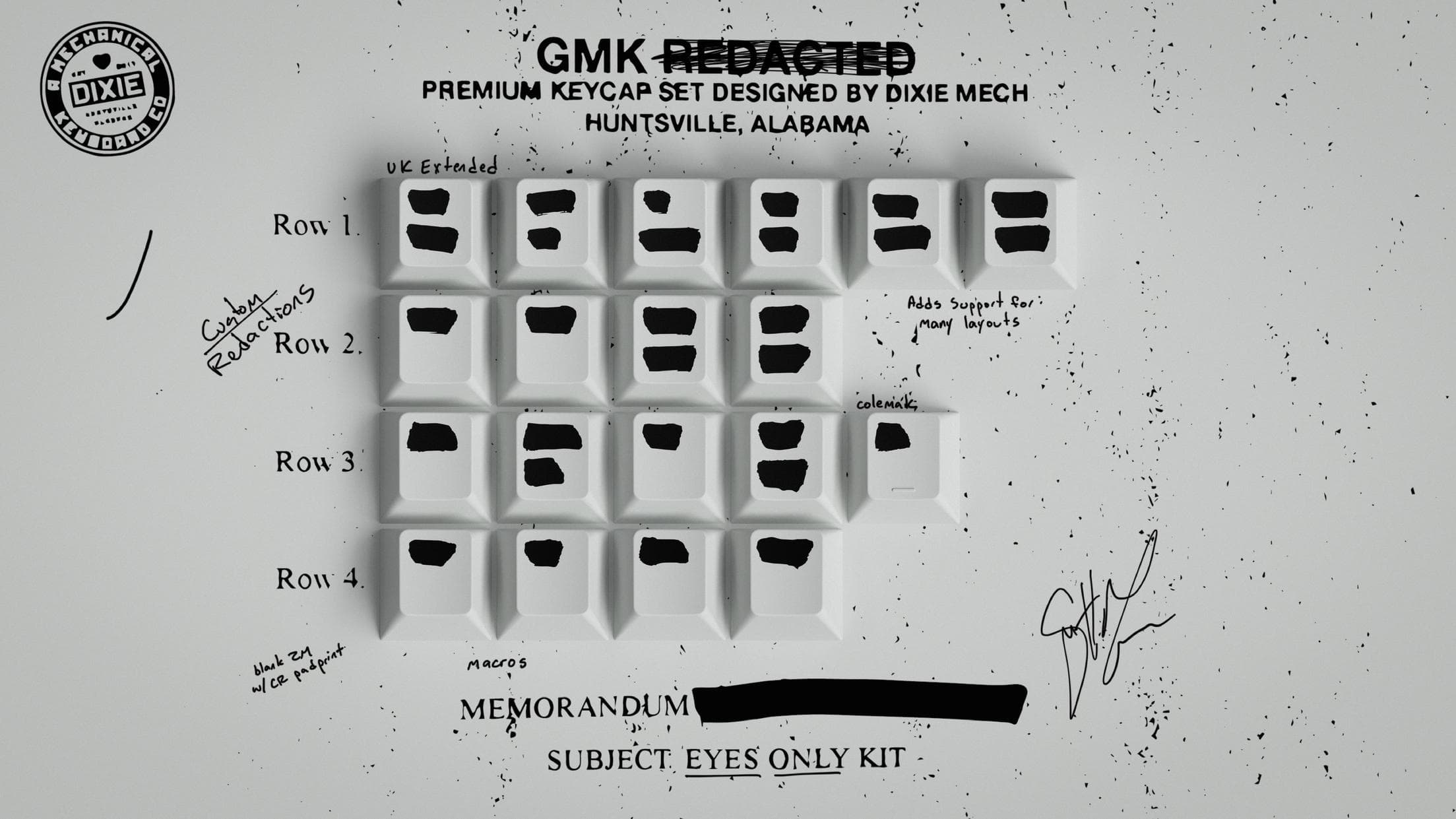 GMK Redacted keycap set image