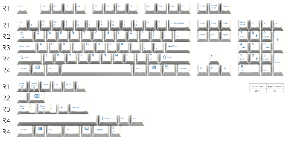 GMK White Blue