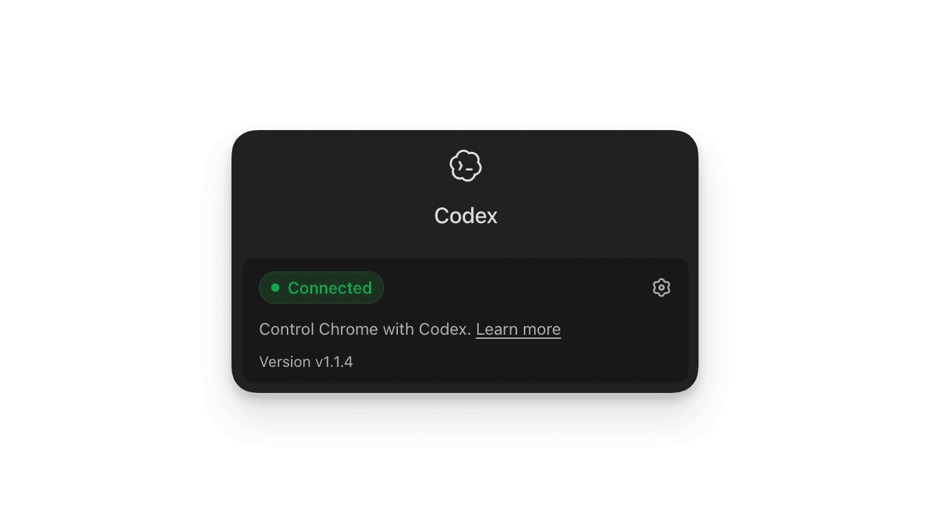 Using the Codex Chrome Extension with Brave