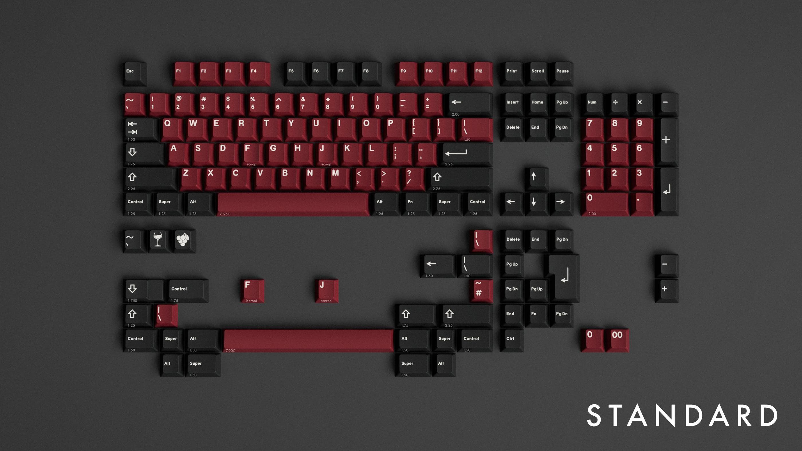 GMK Burgundy keycap set image