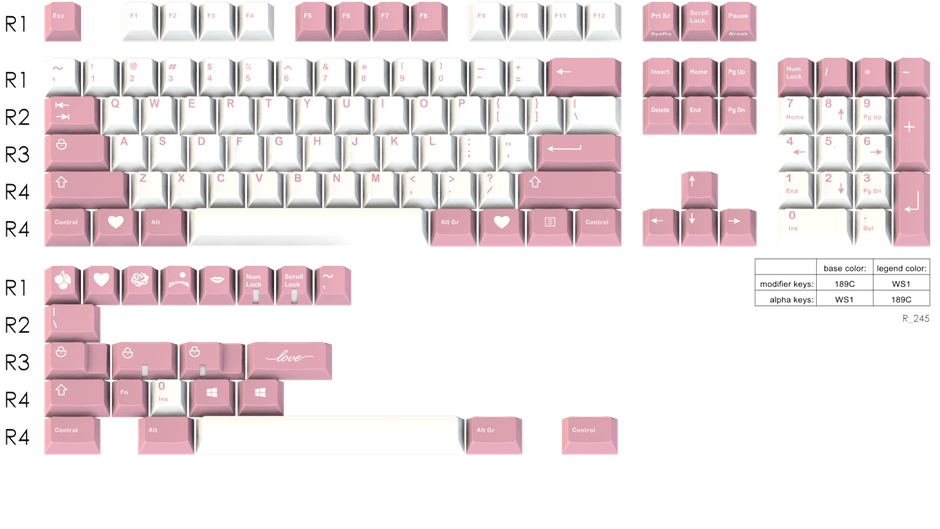 GMK Pink Valentine Cherry KA 2017 2017