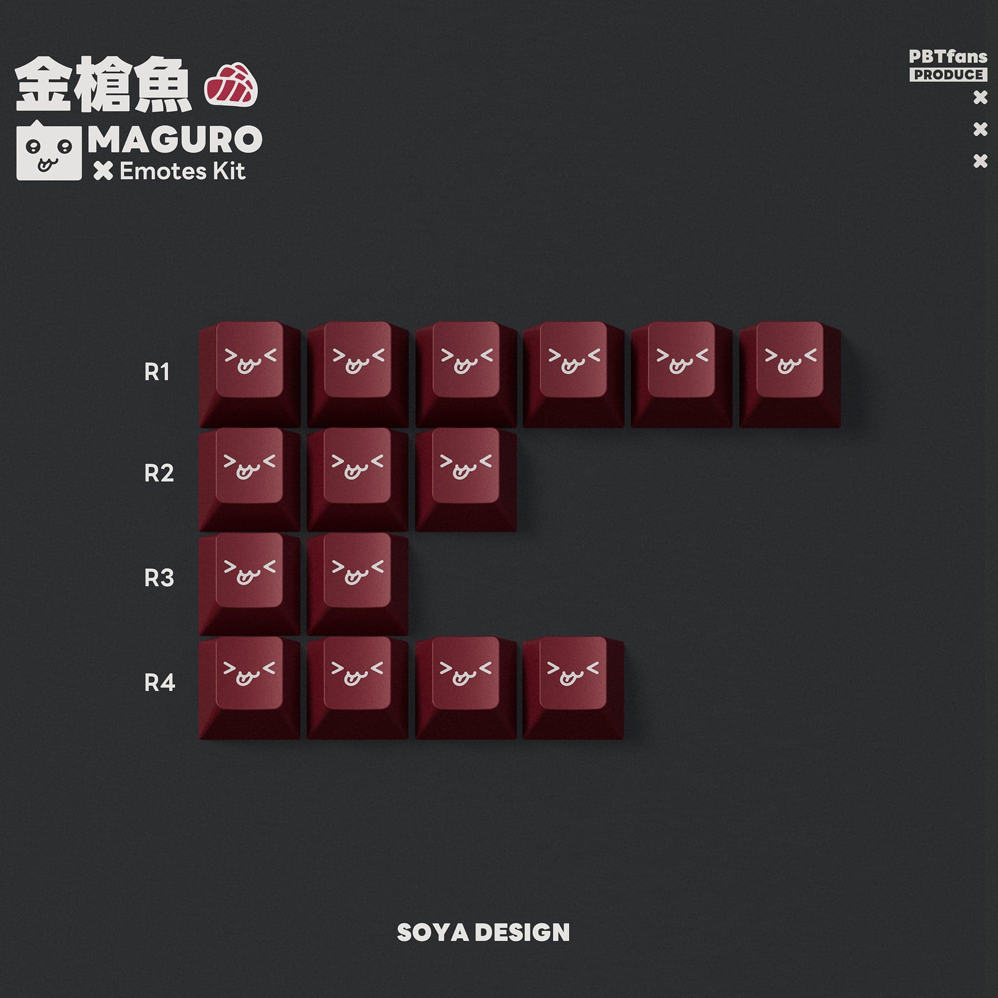 PBTfans Maguro keycap set image