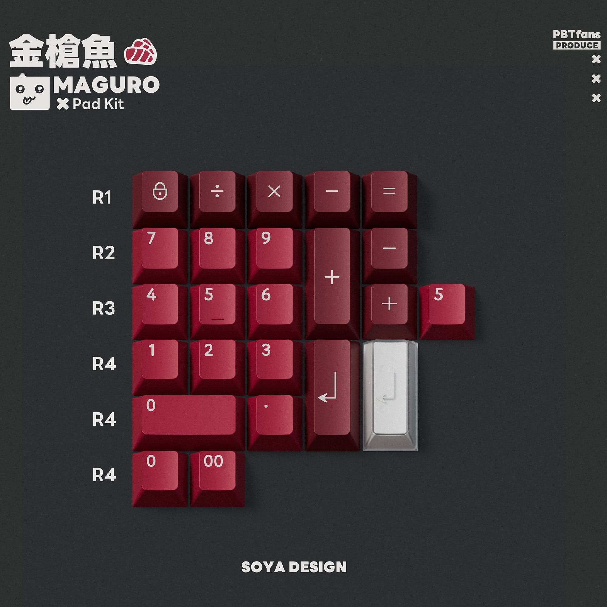 PBTfans Maguro keycap set image