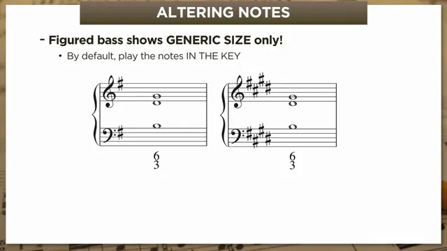 Key signature affecting figured bass realization