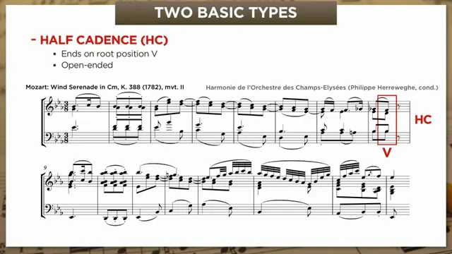 Half cadence vs. PAC in Mozart's Wind Serenade