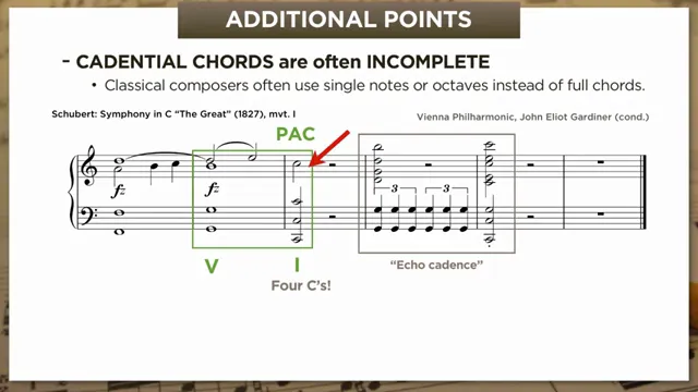 PAC with incomplete chords, Schubert Symphony