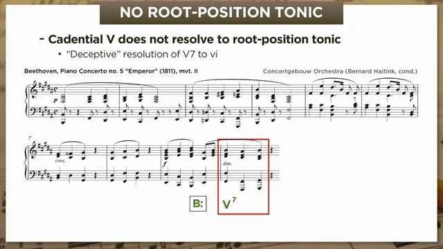 Deceptive resolution — V goes to vi