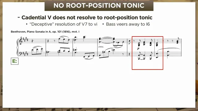 V42 to I6 evasion in Beethoven Op. 101