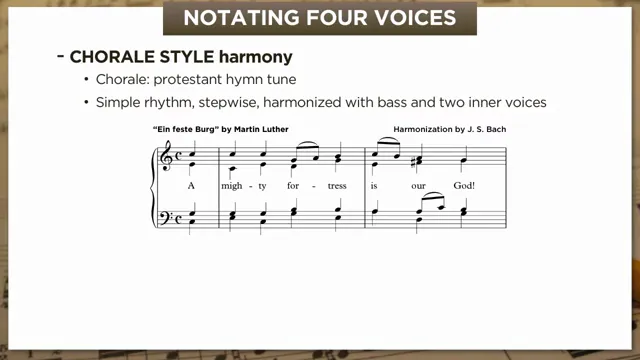 Chorale style notation — Ein feste Burg