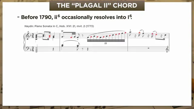 Plagal ii resolution in Haydn Sonata