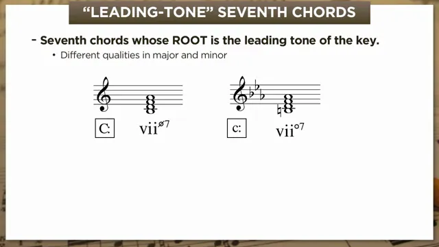 Leading-tone seventh chord qualities in major vs. minor