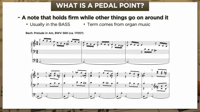 Bach organ pedal point example