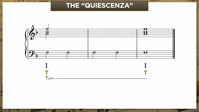 Quiescenza with tonic pedal and Q-line labeled