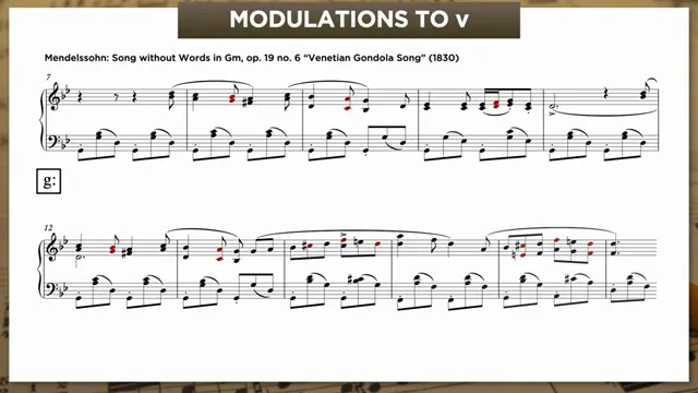 Mendelssohn score with modulation analysis