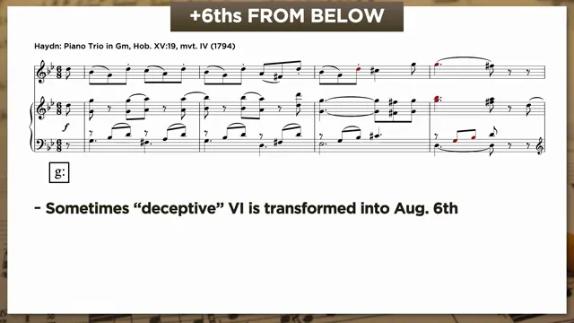 Haydn: deceptive VI → German aug6
